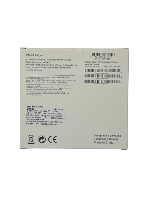 Adapter za napajanje 45W sa USB Type-C na Type-C kablom