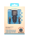 Auto punjač CR49 sa USB-C na Lightning kablom