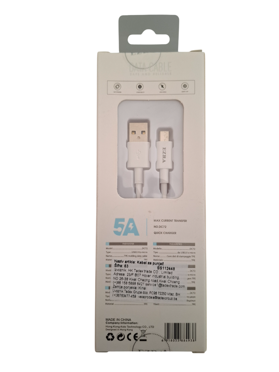 USB kabal za brzo punjenje DC72