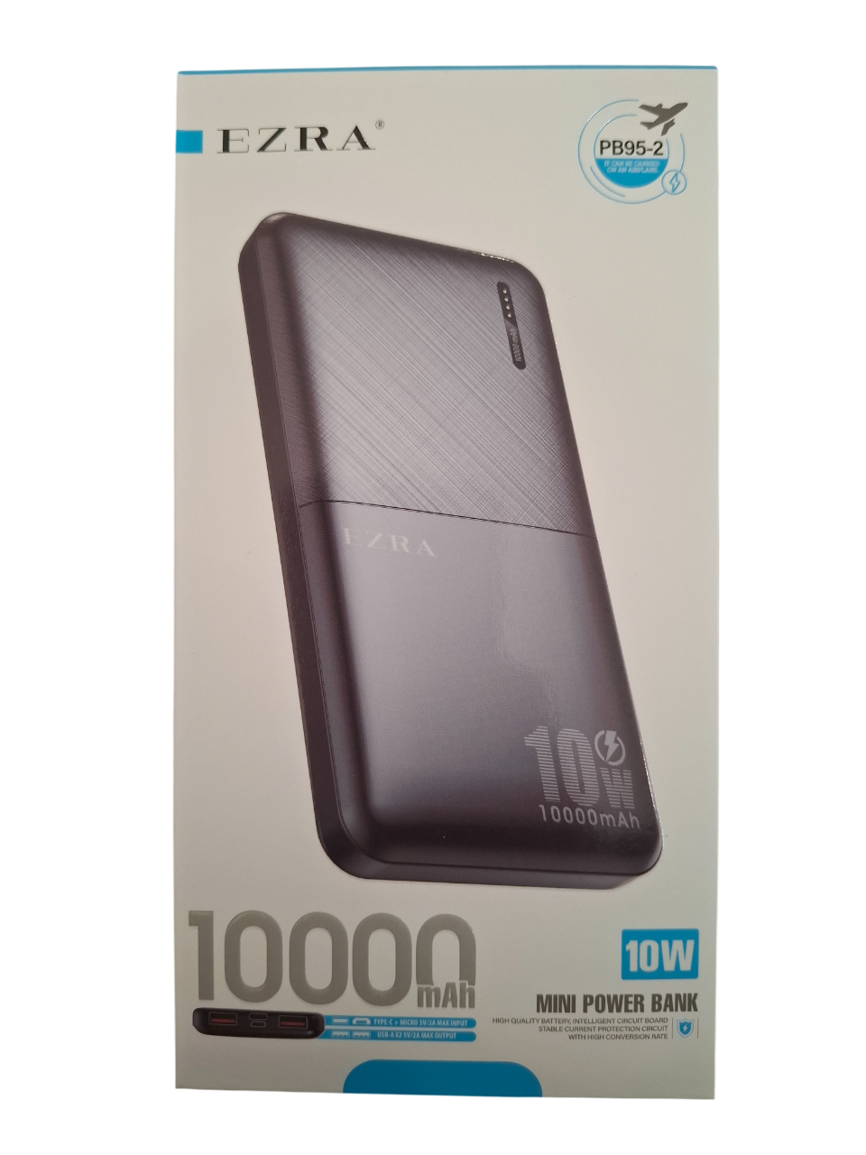 Prenosni punjač (Power Bank) PB95-2 10000 mAh - crni