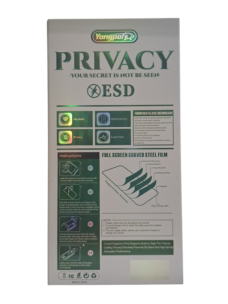 Zaštitno staklo za privatnost za Samsung (modeli u opisu)