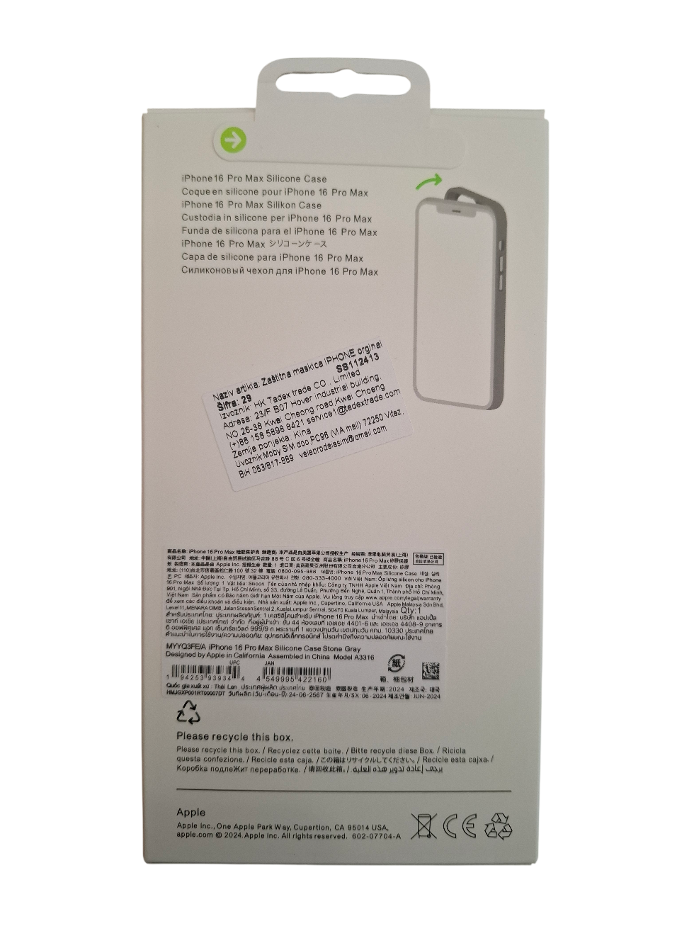 Silikonska maska za iPhone 16 Pro Max (MagSafe) - ljubičasta